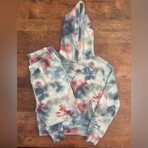 Abercrombie Kids Tie Dye Hooded Sweatshirt & Sweatpants Size 11/12